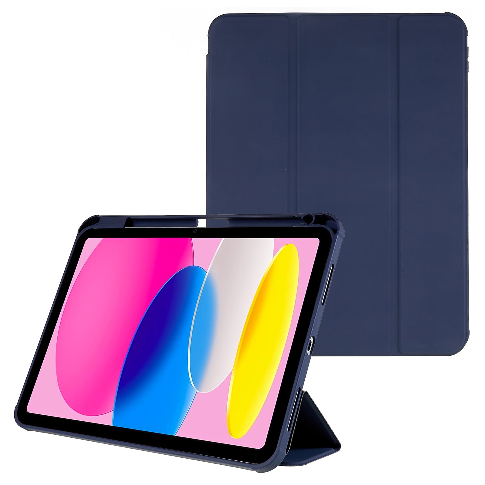 Skin Touch Tri-fold Stand Tablet Case for iPad 10.9 (2022) PU Leather TPU Acrylic Clear Cover with Auto Wake Sleep Skin Touch Tri-fold Stand Tablet Case for iPad 10.9 (2022) PU Leather TPU Acrylic Clear Cover with Auto Wake Sleep
